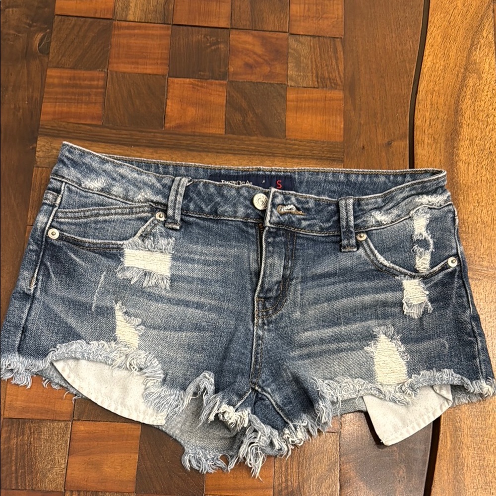 Just USA Blue Distressed Jean Shorts size small
